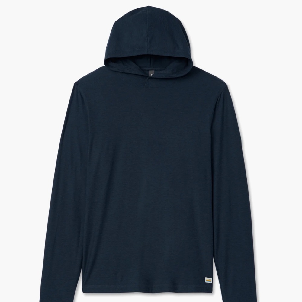 NWT • VUORI • Men’s Strato Tech Performance Hoodie • Navy Heather • Size Large - Picture 9 of 12